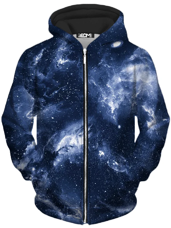 Deep Blue Space Unisex Zip-Up Hoodie