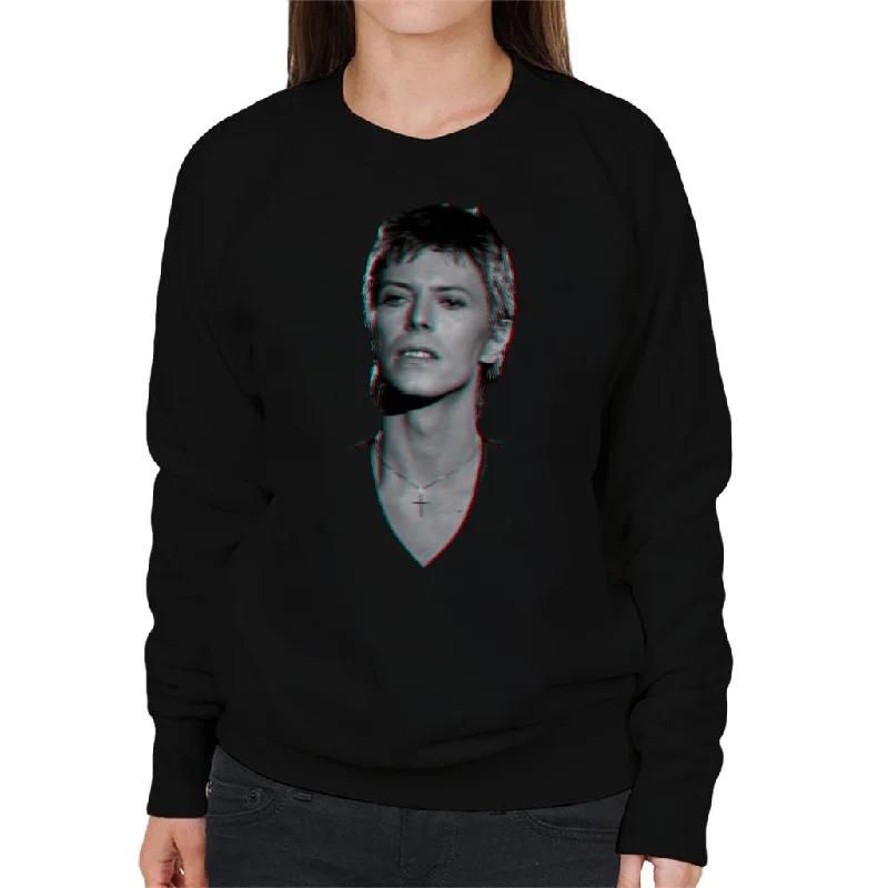 TV Times Pop Star David Bowie Portrait 1977 Women's Sweatshirt