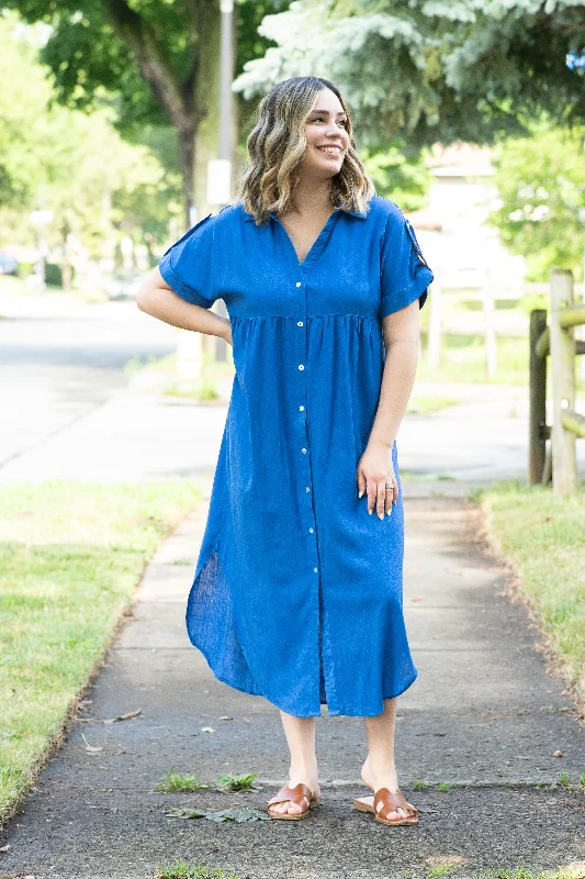 The Katie T-shirt Dress in Royal Blue (FINAL SALE)