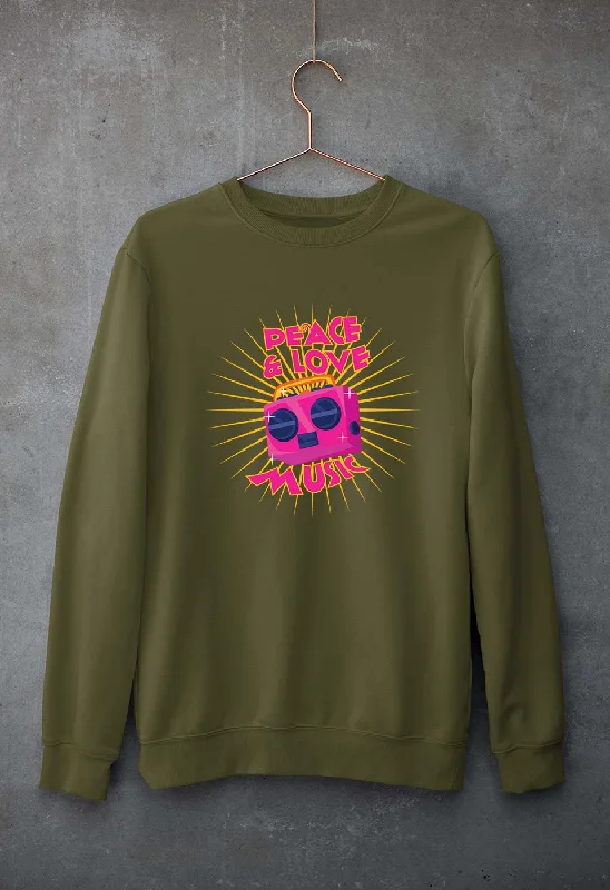 Psychedelic Music Peace Love Unisex Sweatshirt for Men/Women