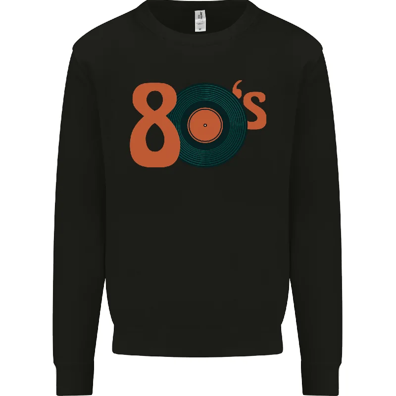 80s Music Vinyl Record Decks Turntable Mens Sweatshirt Jumper