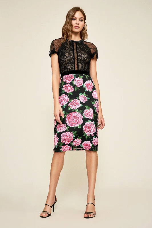 TADASHI SHOJI-ROSTA FLORAL PRINT DRESS