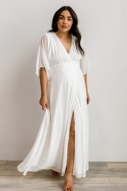 Lilly Wrap Maxi Dress | Off White