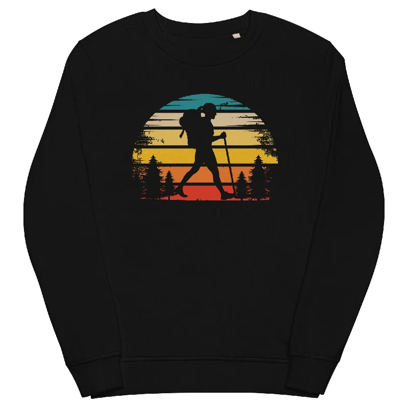 Retro Sonne und Wandern - Unisex Premium Organic Sweatshirt