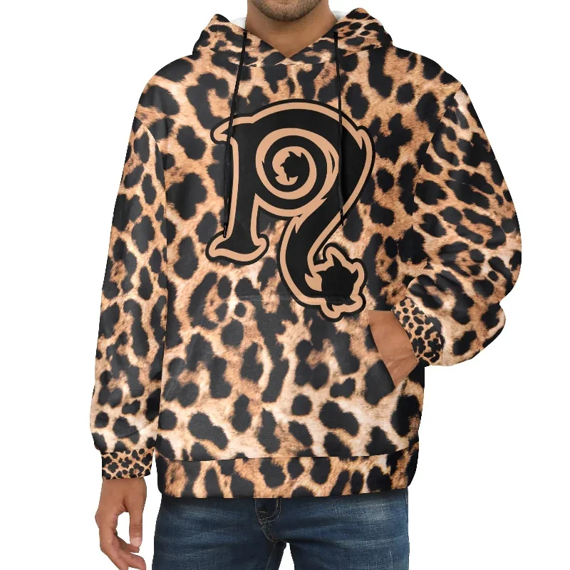 Necro - N Symbol - Leopard Fleece Velour Hoodie