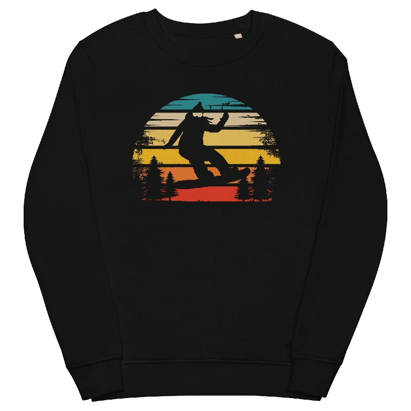 Retro Sonne und Snowboarding - Unisex Premium Organic Sweatshirt