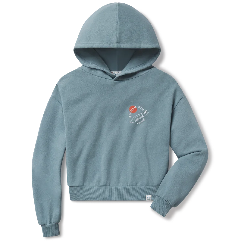 Single Fin Club Crop Hoodie