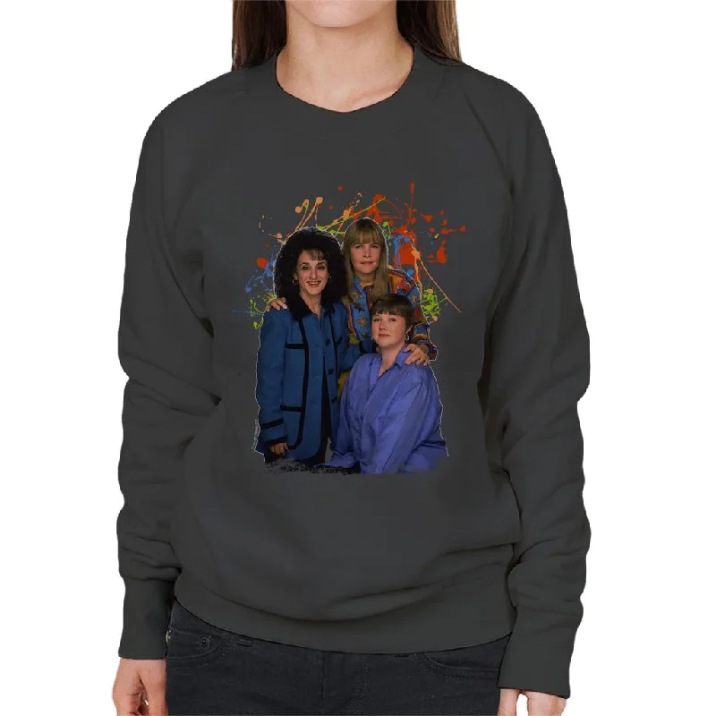 TV Times Birds Of A Feather Cast Paint Splatter Women's Sweatshirt