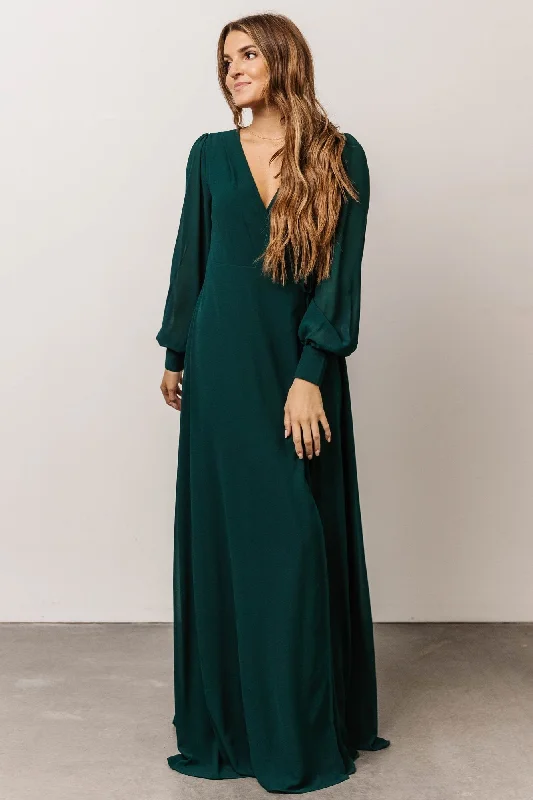 Kelsey Wrap Dress | Emerald