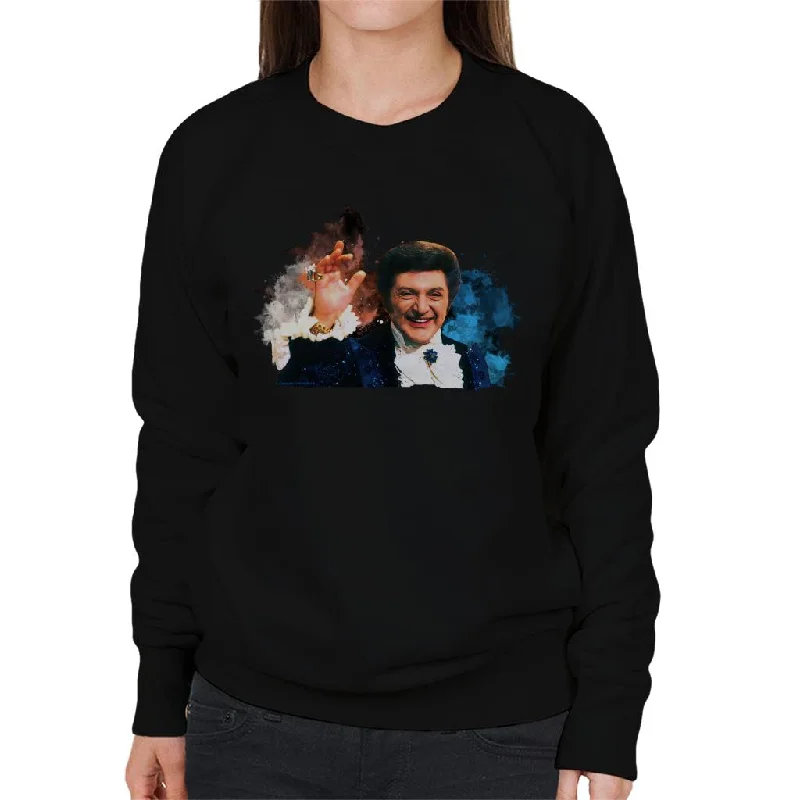 TV Times Singer Liberace Paint Splatter Women's Sweatshirt