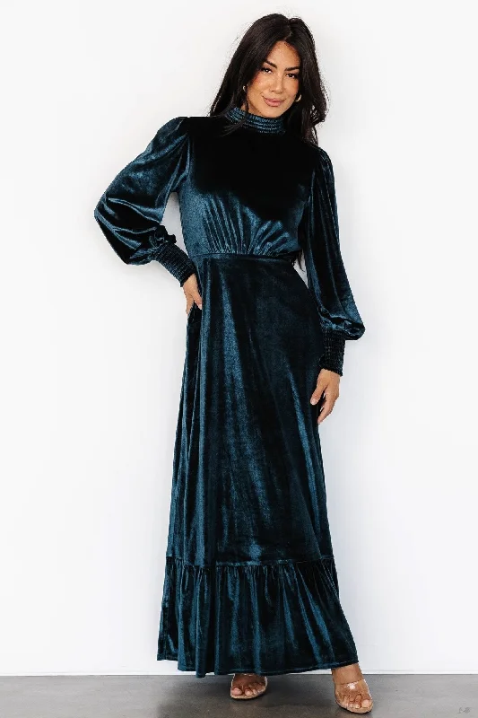 Elodie Velvet Maxi Dress | Jade