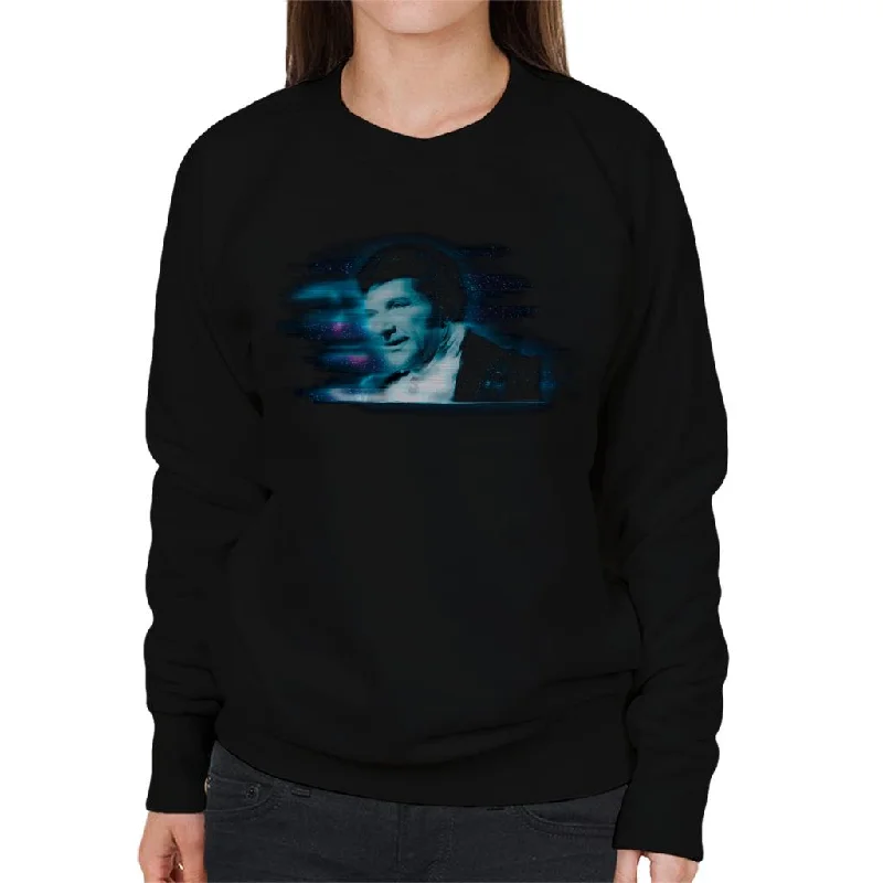 TV Times Pianist Liberace Blue Static Women's Sweatshirt