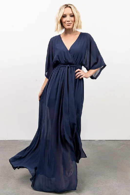 Kia Kimono Maxi Dress | Navy