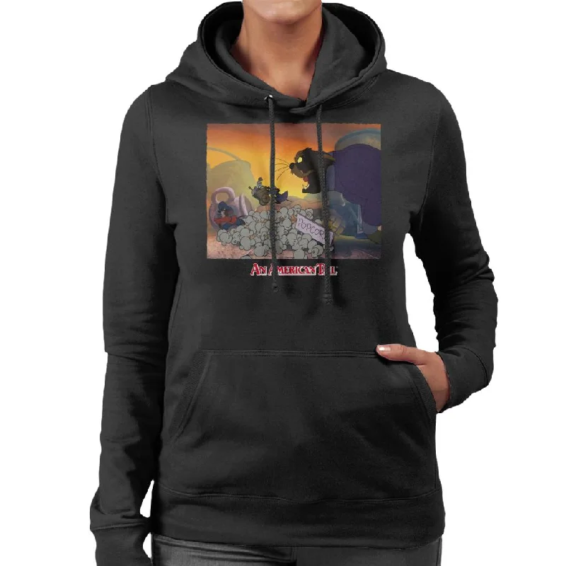 An American Tail Cossack Cat Popcorn Women's Hooded Sweatshirt