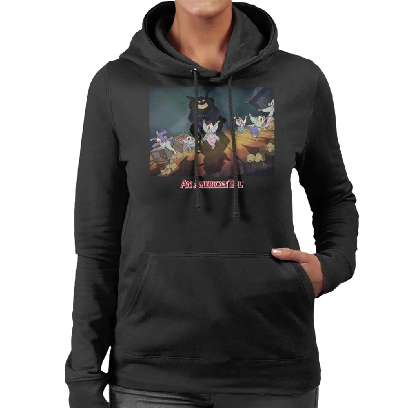 An American Tail Cossack Cats Looming Women's Hooded Sweatshirt