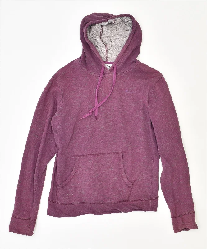 MOUNTAIN WAREHOUSE Womens Hoodie Jumper UK 10 Small Purple Cotton