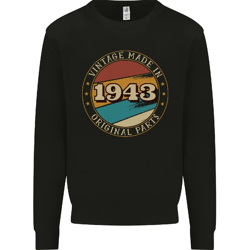 81st Birthday  Vintage Made In 1943 Mens Sweatshirt Jumper