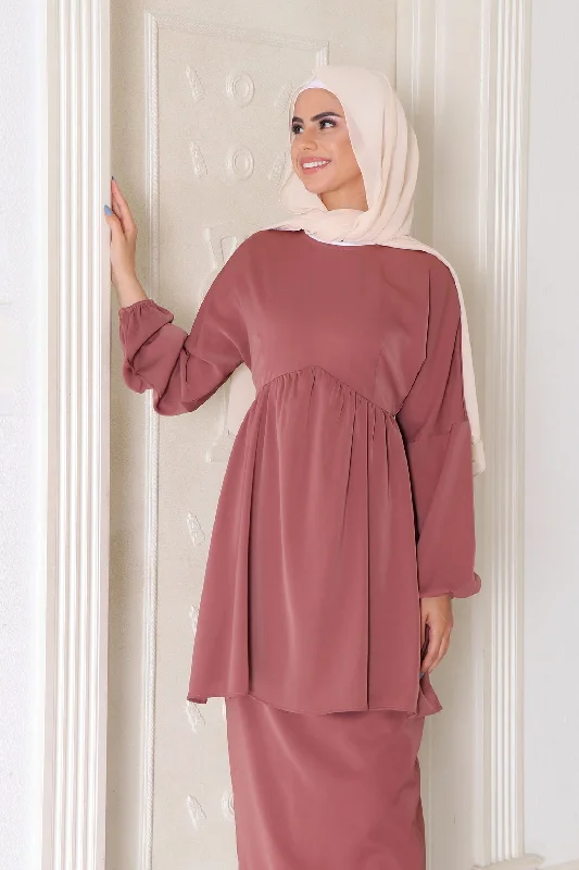 Kim Smock Top- Nude Pink